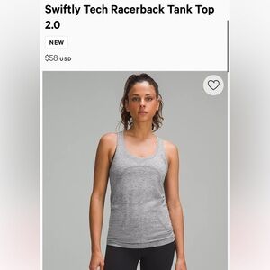 Lululemon Swifty Tech-grey- size 4